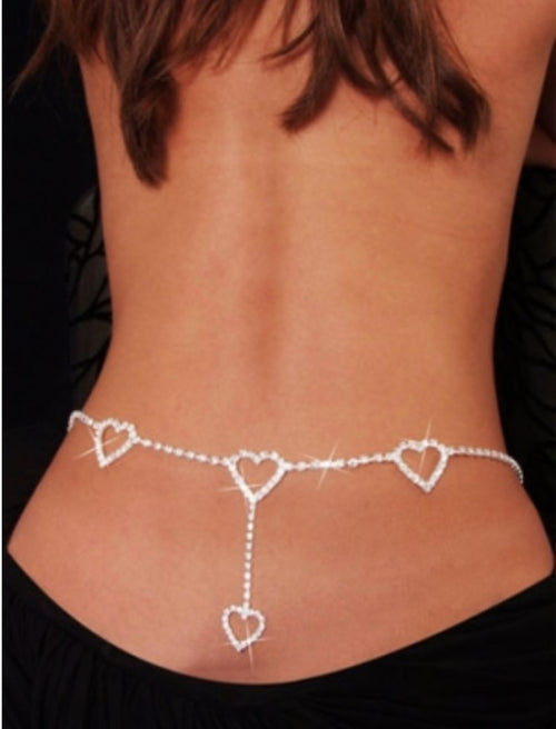 4 Hearts Belly Chain Shopkawv